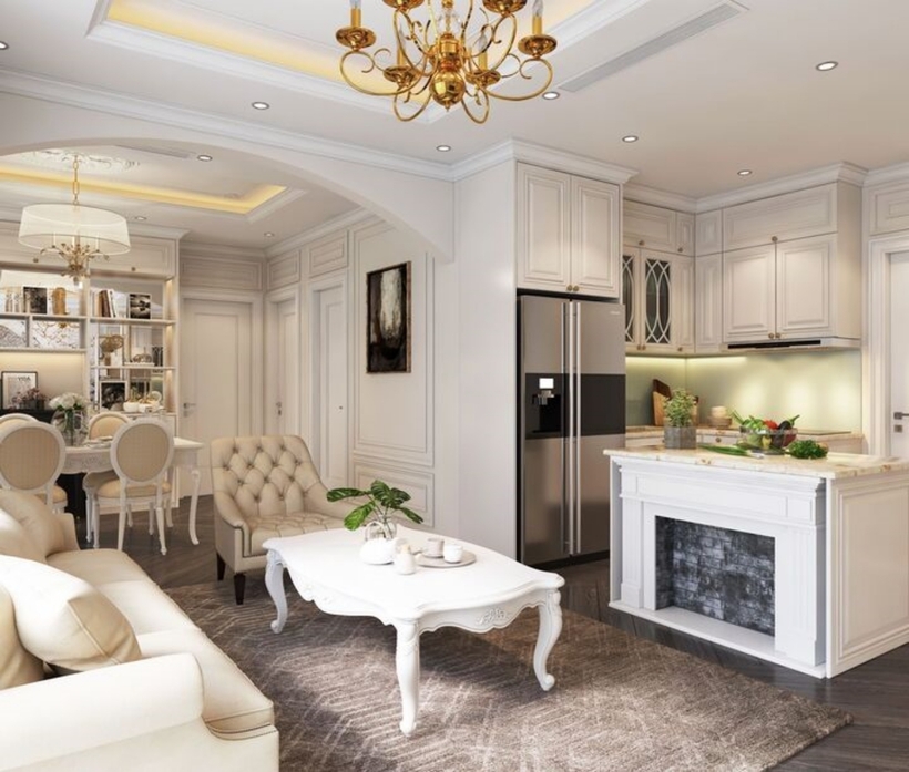 Nên sử dụng cửa kính hoặc vách ngăn kính để tạo cảm giác thông thoáng cho căn hộ. Sử dụng gương lớn để tạo ảo giác về không gian.