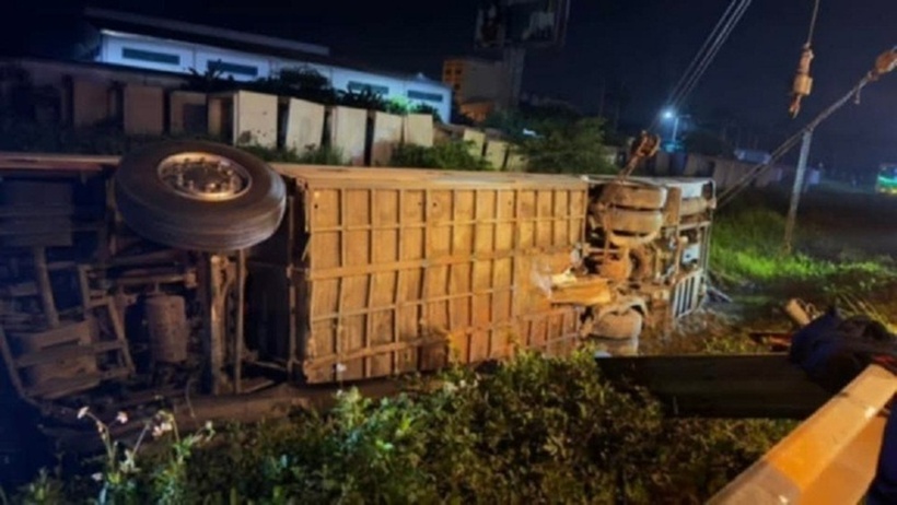 Hiện trường xảy ra vụ tai nạn. Ảnh: VTC News.