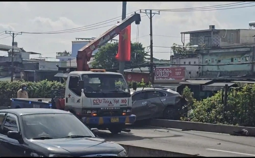 Hiện trường xảy ra vụ tai nạn. Ảnh: Báo Công lý.