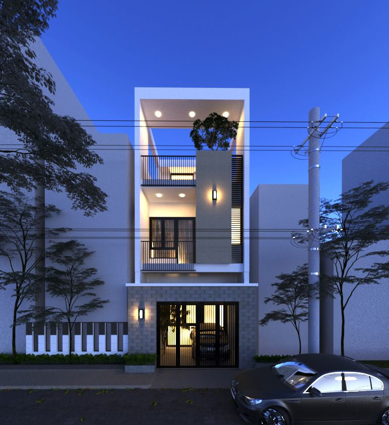 Mẫu nhà phố 1 trệt 1 lầu 1 tum - 6