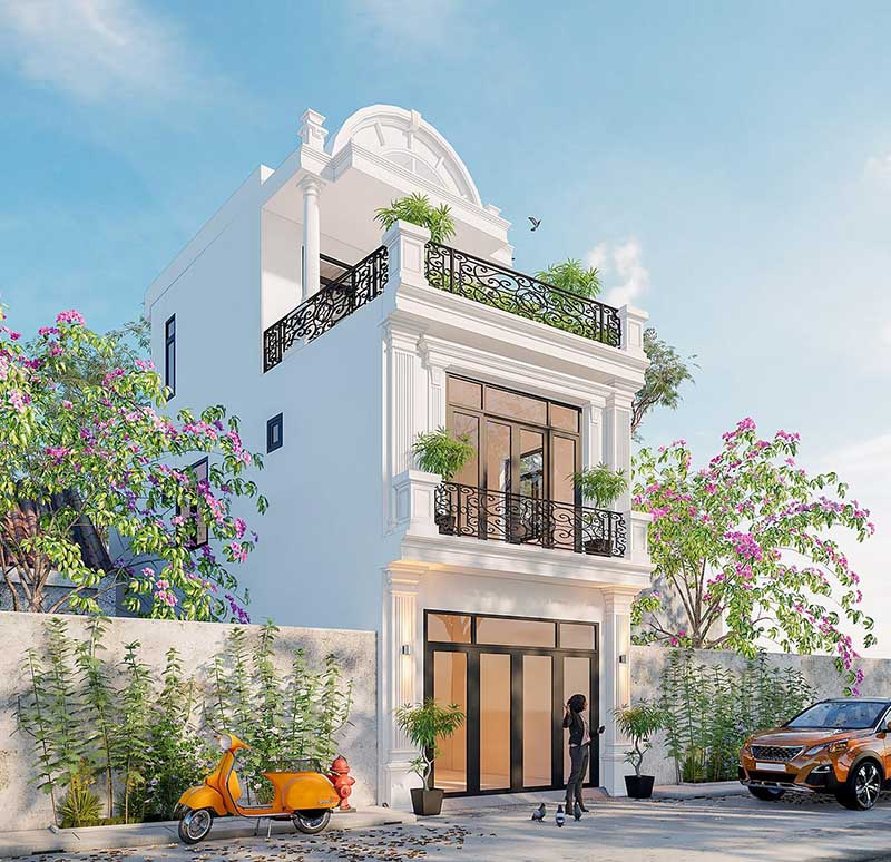 Mẫu nhà phố 1 trệt 1 lầu 1 tum - 3