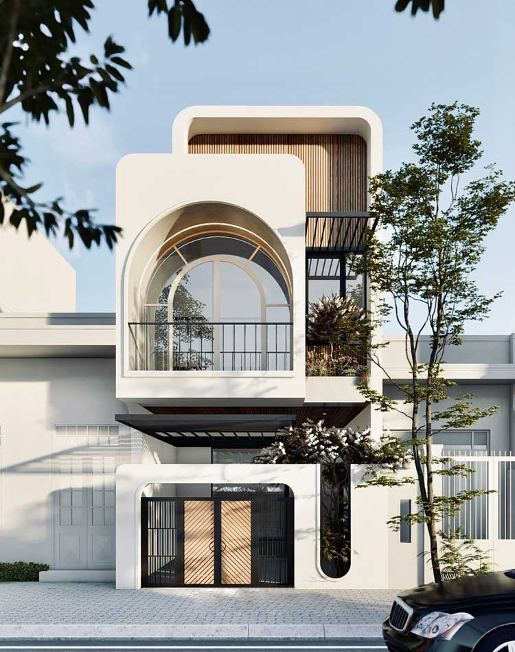 Mẫu nhà phố 1 trệt 1 lầu 1 tum - 5