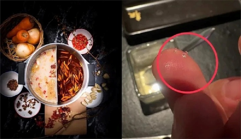 Những mảnh thủy tinh nhỏ trong kem. Ảnh: Saostar.