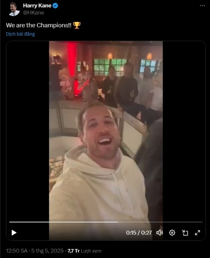 Bài đăng của Kane gây sốt mạng xã hội.