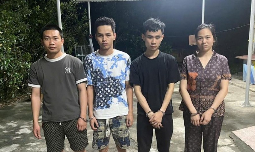 Từ trái sang phải: Nguyễn Văn Khang, Lê Đức Thịnh, Trần Quang Minh, Hoàng Thị Mai, Ảnh: Dân trí