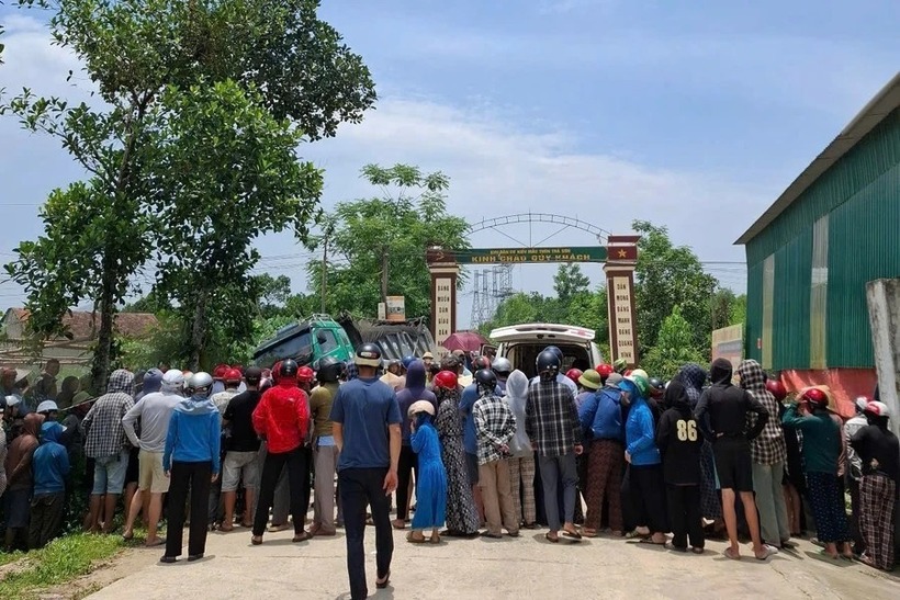 Hiện trường xảy ra vụ tai nạn. Ảnh: Báo Giáo dục và Thời đại.