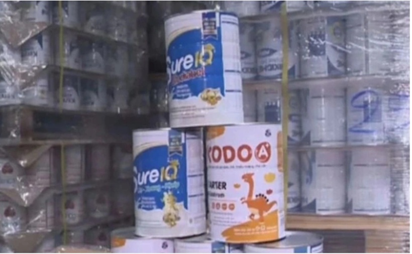 Sữa giả bị công an phát hiện.