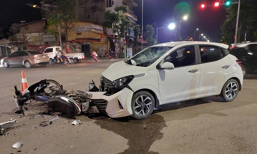 Hiện trường xảy ra vụ tai nạn. Ảnh: Báo Bắc Giang.