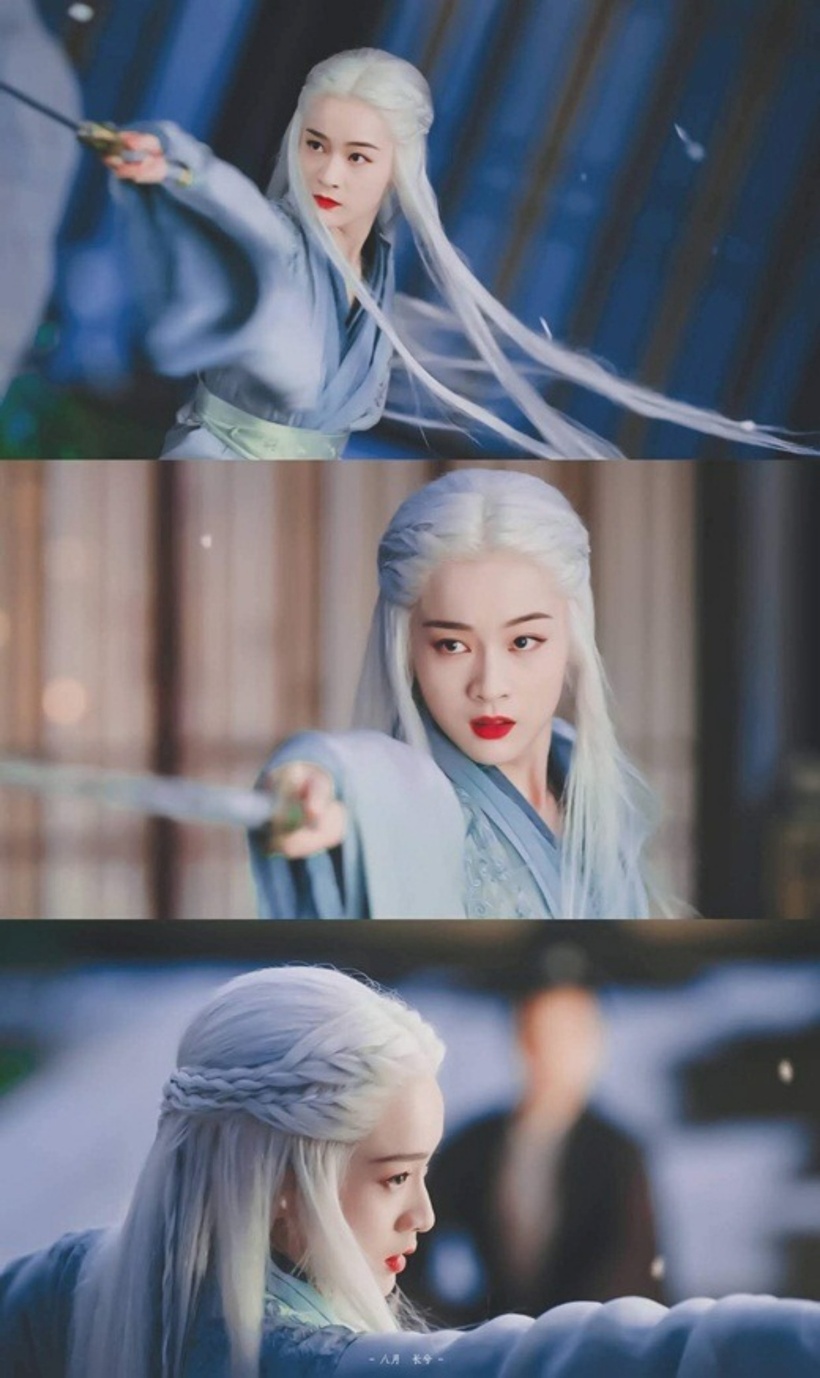 Trương Tuyết Nghênh rất hợp với tạo hình tóc trắng.