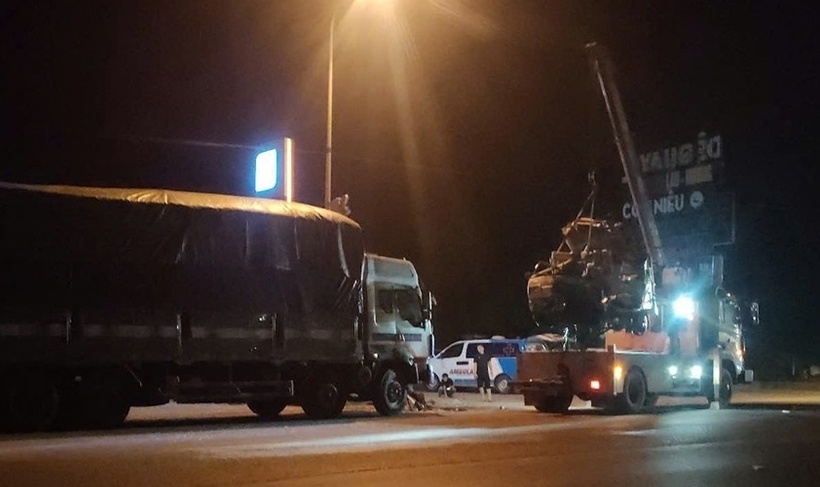 Hiện trường vụ tai nạn giao thông khiến 1 người tử vong. (Ảnh: Báo Hà Tĩnh)