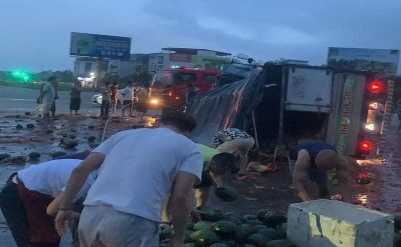 Hiện trường vụ tai nạn. (Ảnh: Tiền phong)