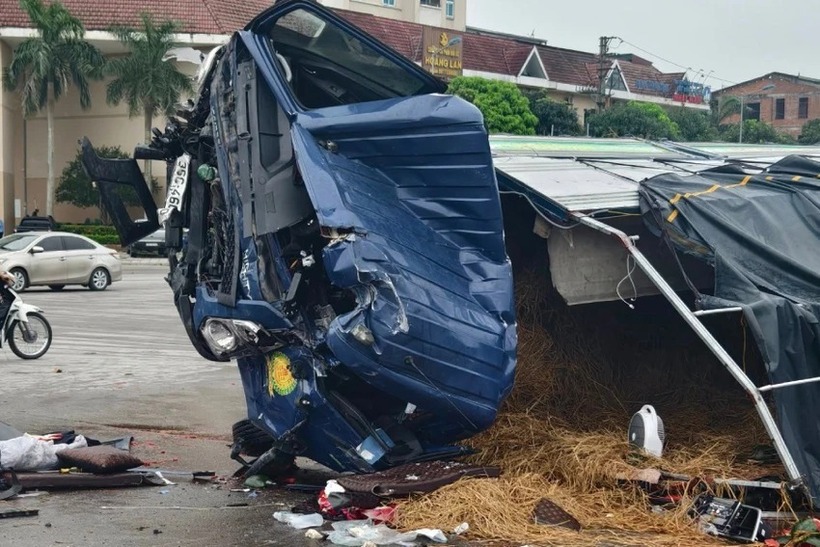 Hiện trường xảy ra vụ tai nạn. Ảnh: PLO.