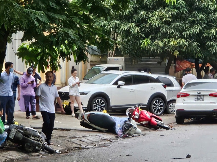 Hiện trường xảy ra vụ tai nạn. Ảnh: Báo Xây dựng.