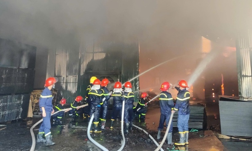 Hiện trường xảy ra vụ cháy. (Ảnh: VOV)