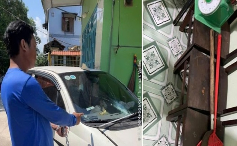 Nguyễn Hoàng Trung bị điều tra hành vi cố ý làm hư hỏng tài sản. (Ảnh: Công an tỉnh Đồng Nai)