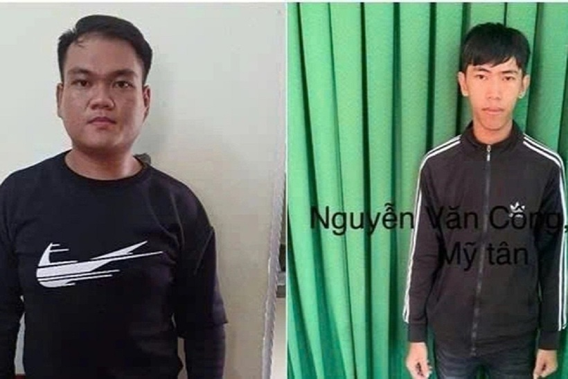 Phạm Chí Bảo (trái) và Nguyễn Thành Công tại cơ quan công an. Ảnh: Dân Trí