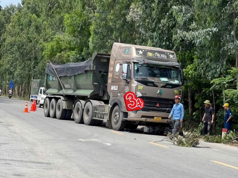 Hiện trường xảy ra vụ tai nạn. Ảnh: Báo Công lý.