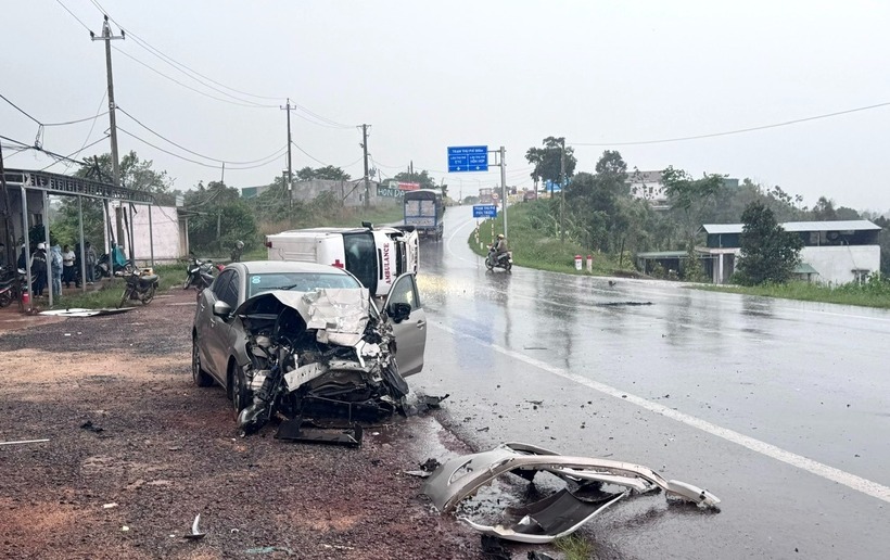 Hiện trường xảy ra vụ tai nạn. Ảnh: Báo Xây dựng.