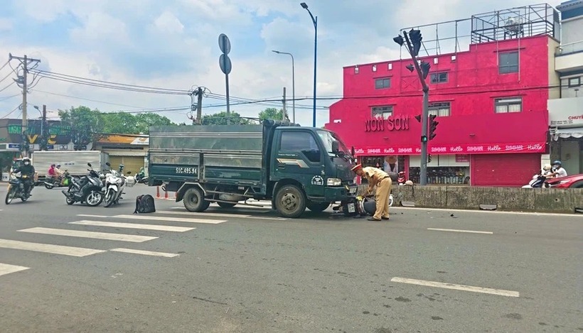 Hiện trường xảy ra vụ tai nạn. Ảnh: PLO.