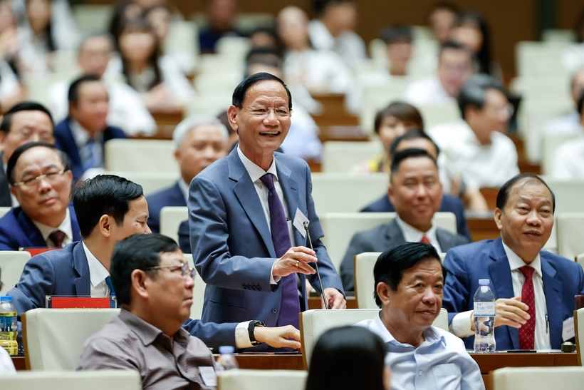 Chủ tịch HĐQT Geleximco Vũ Văn Tiền cho rằng doanh nghiệp tư nhân có Nghị quyết 68 giống như "nắng hạn gặp mưa rào". Ảnh: VGP.