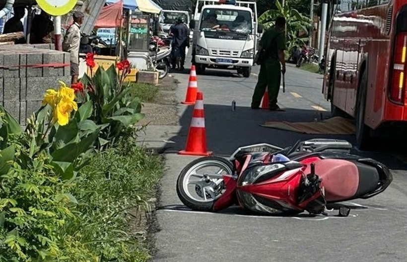 Hiện trường vụ tai nạn. Ảnh: Thanh Niên