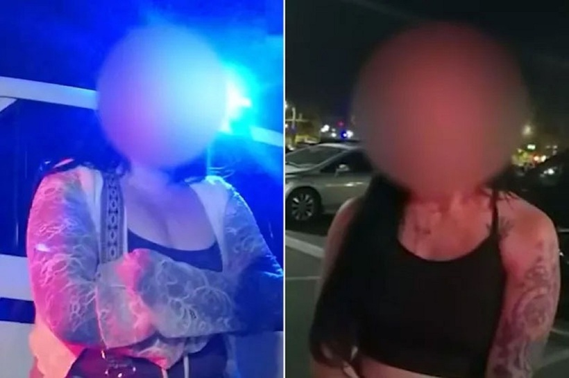 Hai phụ nữ bị bắt sau khi để con trong xe đi uống rượu với nhau. Ảnh: Văn phòng cảnh sát Glendale Police