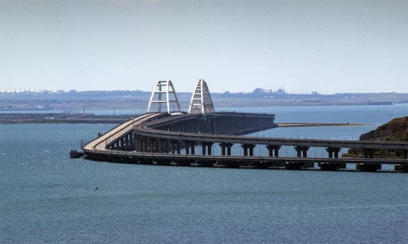 Một phần cây cầu Crimea hồi tháng 7/2022. Ảnh: RIA Novosti
