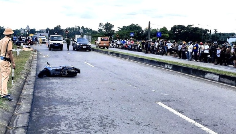 Hiện trường xảy ra vụ tai nạn. Ảnh: Báo Tiền phong.