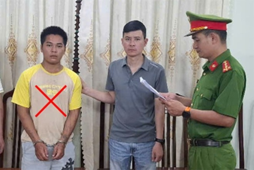 Đối tượng Lò A Hạnh (dấu đỏ). Ảnh: Lao động