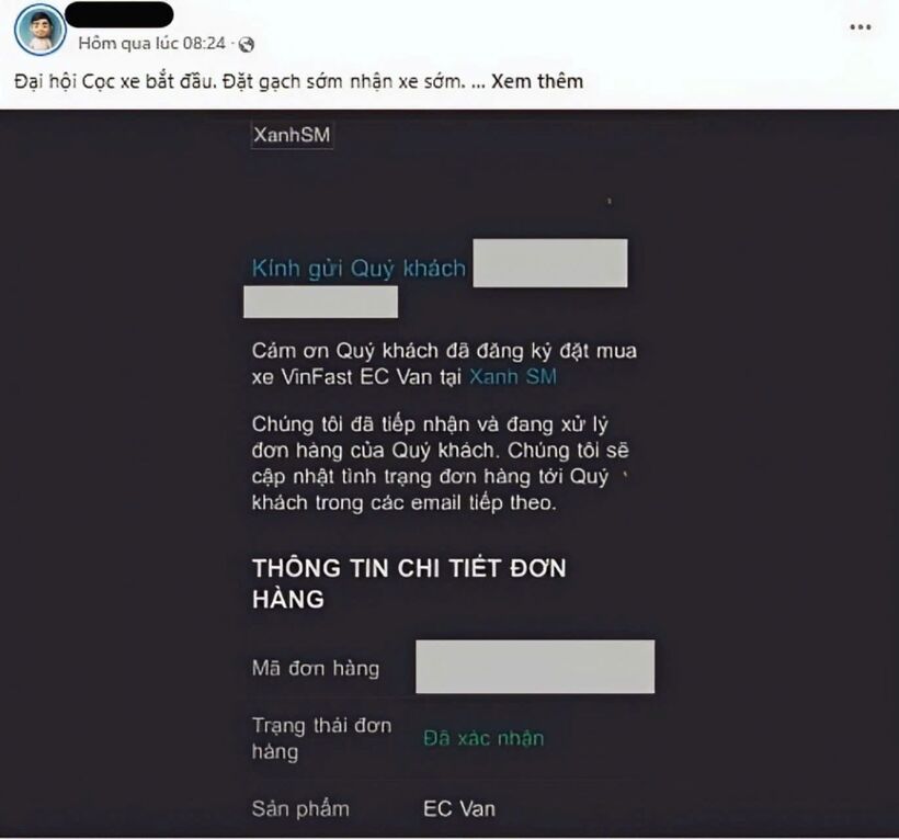 Khách hàng Việt háo hức khoe “bấm nút” chốt cọc sớm VinFast EC Van - 2