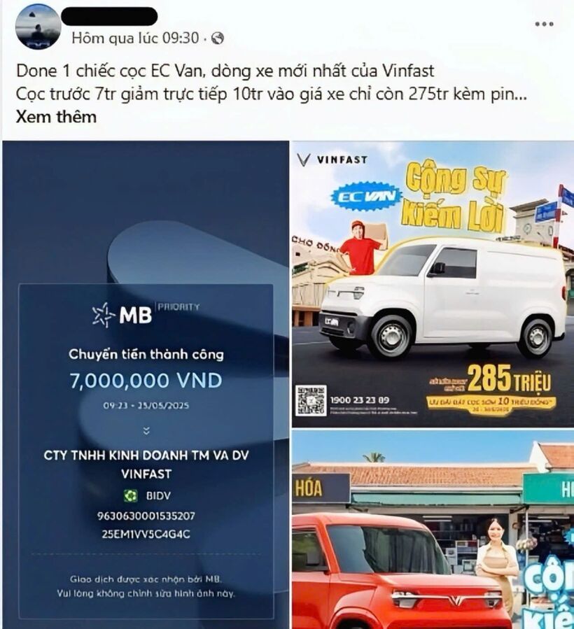 Khách hàng Việt háo hức khoe “bấm nút” chốt cọc sớm VinFast EC Van - 3