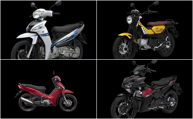 Một số loài xe số: Exciter, Jupiter, Sirius, PG-1. (Nguồn: Yamaha)