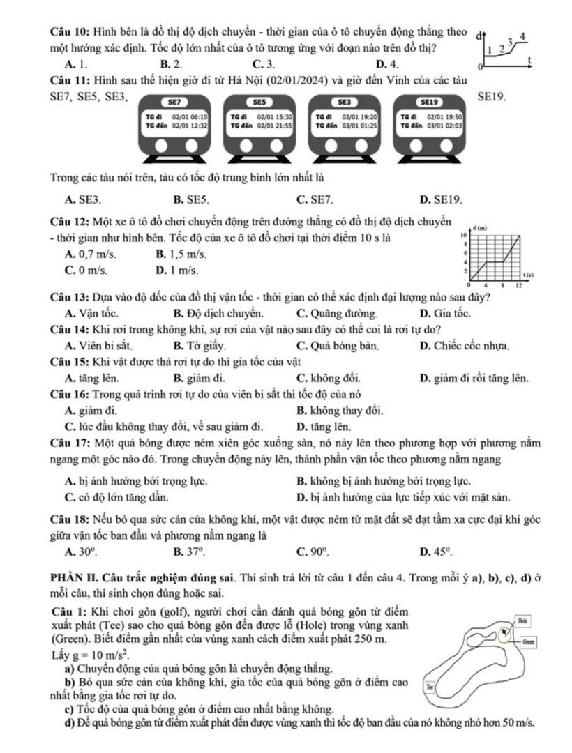 Đáp án gợi ý, đề thi môn Vật lý mã đề 0210 tốt nghiệp THPT 2025 chính xác nhất - 8