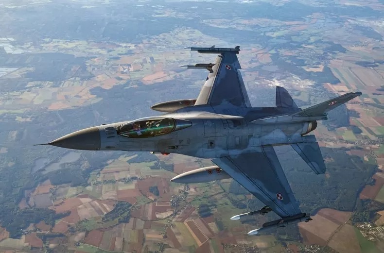 Tiêm kích F-16 tham gia cuộc tập trận NATO Air Shielding gần căn cứ không quân ở Lask, miền trung Ba Lan vào ngày 12/10/2022. Ảnh: Getty