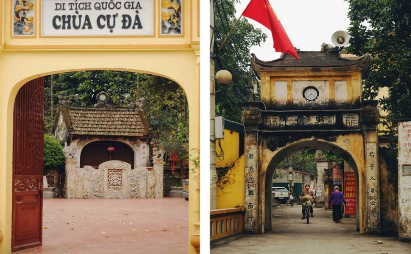 Chùa Cự Đà – Di tích quốc gia từ năm 2000 là công trình tâm linh nổi bật, được xây từ năm 1695, thời Hậu Lê, và đã trải qua nhiều lần trùng tu. Ngoài ra, làng còn có Đàn Xã Tắc bằng đá xanh, được xây dựng vào đầu thế kỷ 20 để tế lễ cầu mưa thuận gió hòa. (Ảnh: Tuyên Parafu)