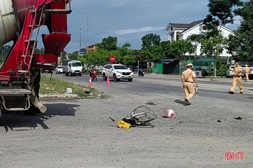 Hiện trường xảy ra vụ tai nạn. Ảnh: Báo Hà Tĩnh.