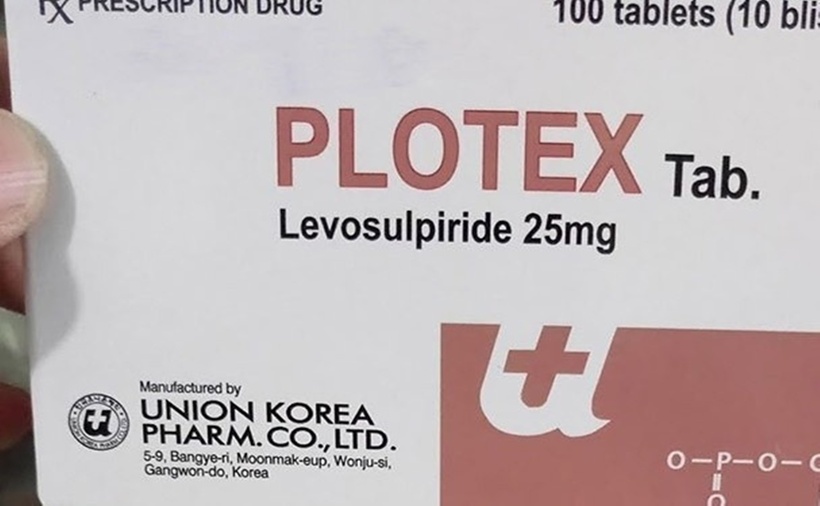 Viên nén Plotex (Levosulpiride 25 mg). (Ảnh: Favinahospital)