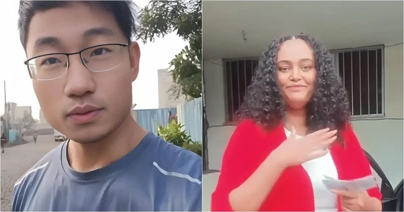 Anh Dương và vợ. Ảnh: Sohu.