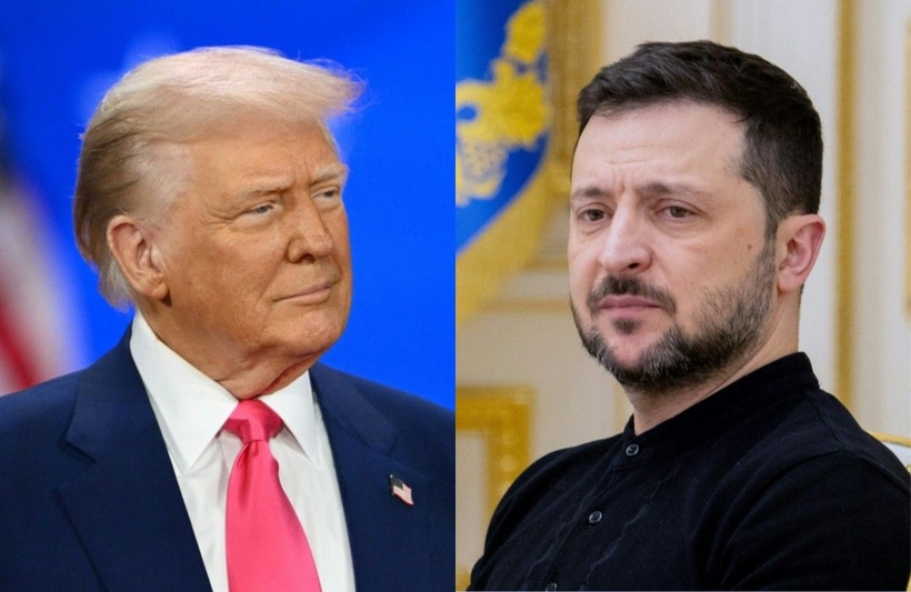 Tổng thống Mỹ Donald Trump và Tổng thống Ukraine Volodymyr Zelensky. Ảnh: Getty