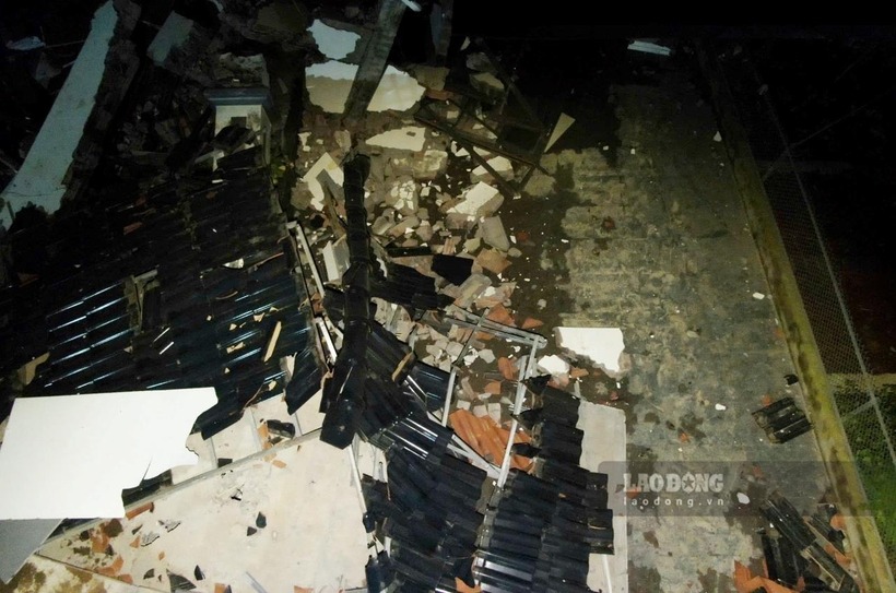 Hiện trường vụ sạt lở. Ảnh: Lao Động.