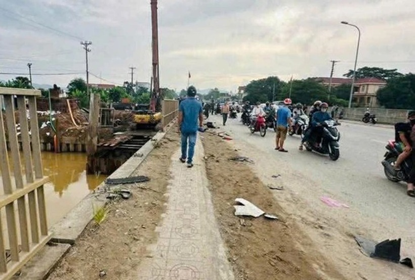 Hiện trường vụ tai nạn. Ảnh: Thanh Niên