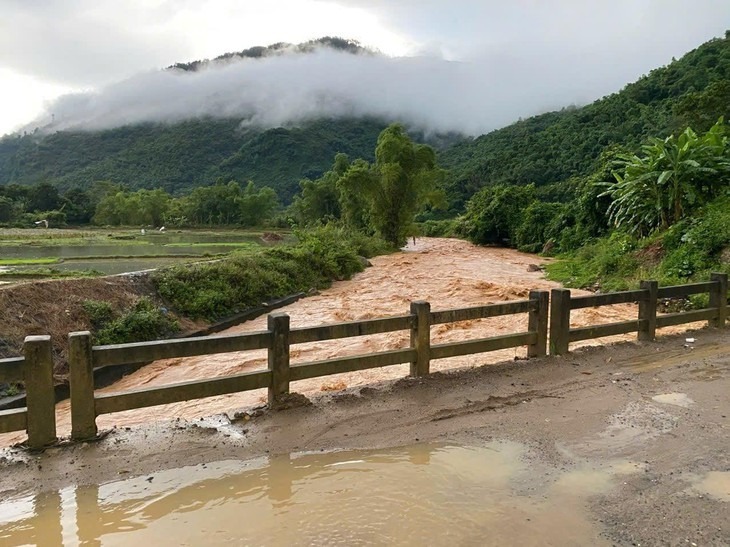 Khu vực suối chị T. mất tích. (Ảnh: Cục Quản lý đê điều và Phòng chống thiên tai)