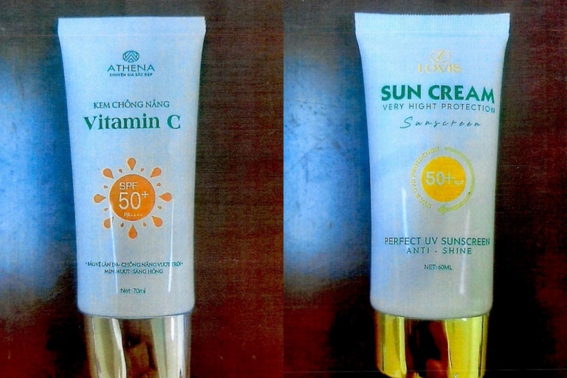2 sản phẩm chống nắng được xác định là hàng giả