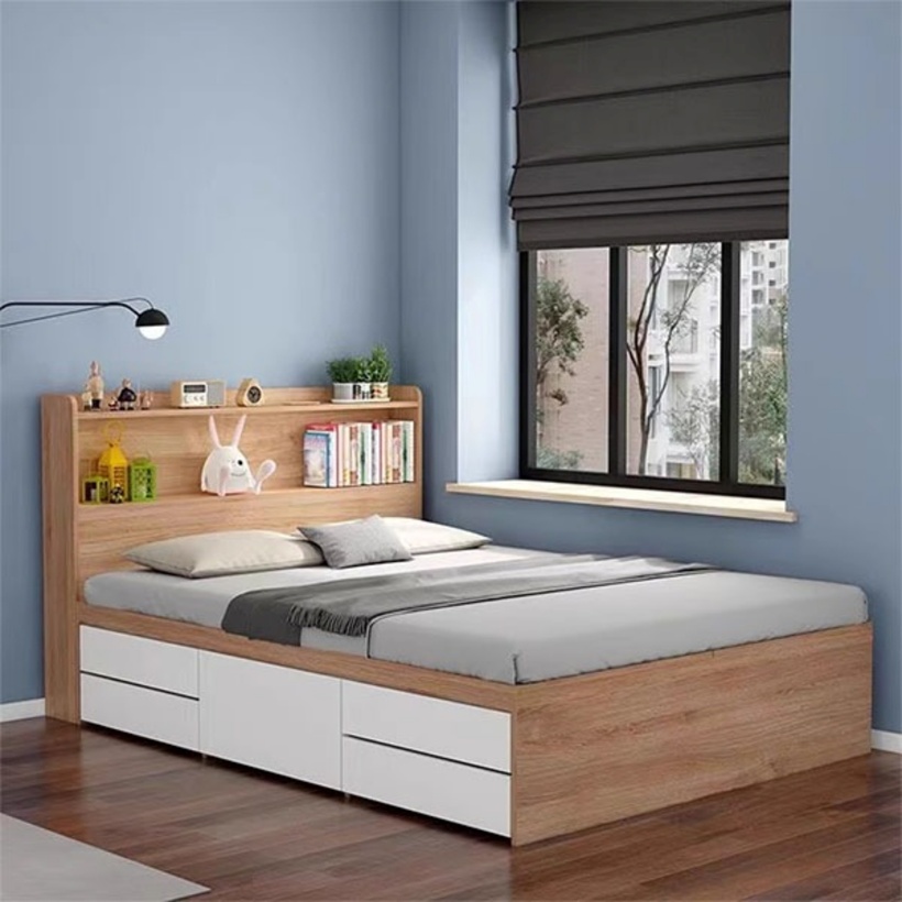 Việc lắp kệ sắt đầu giường rất dễ bám bụi, đồng nghĩa với việc tốn công lau chùi. Ảnh minh họa.
