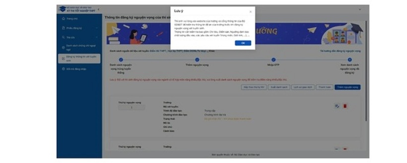Hướng dẫn chi tiết cách nộp lệ phí xét tuyển đại học, cao đẳng theo tỉnh thành sáp nhập - 3