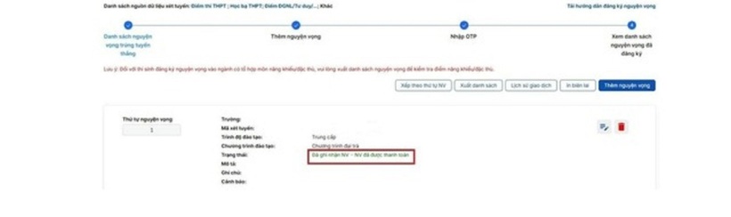 Hướng dẫn chi tiết cách nộp lệ phí xét tuyển đại học, cao đẳng theo tỉnh thành sáp nhập - 6