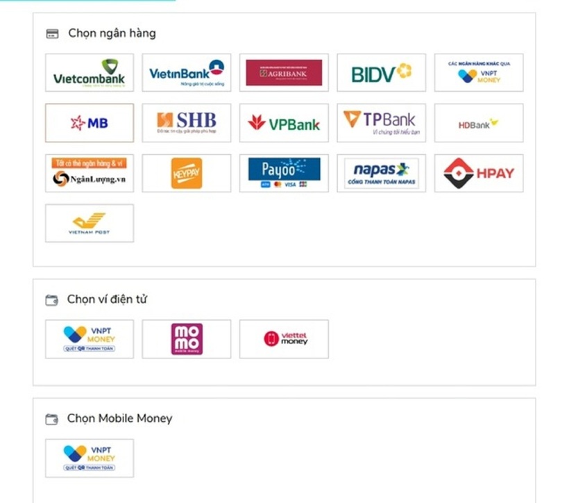 Hướng dẫn chi tiết cách nộp lệ phí xét tuyển đại học, cao đẳng theo tỉnh thành sáp nhập - 7
