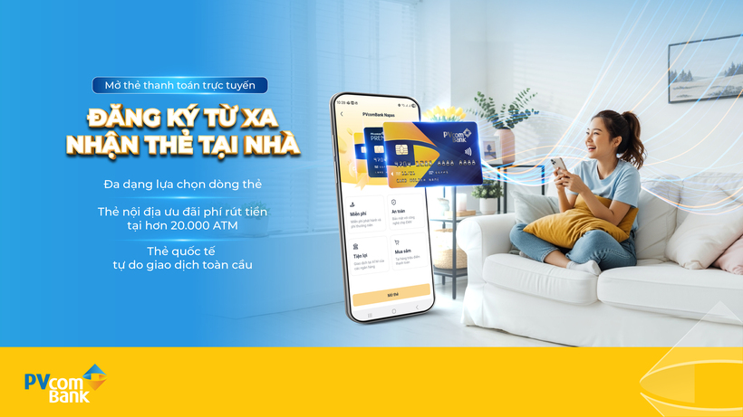 PVcomBank ra mắt tính năng mở thẻ thanh toán trực tuyến trên PVConnect