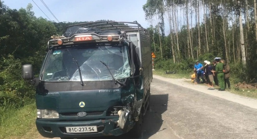 HIện trường vụ tai nạn. Ảnh: Báo Xây dựng.