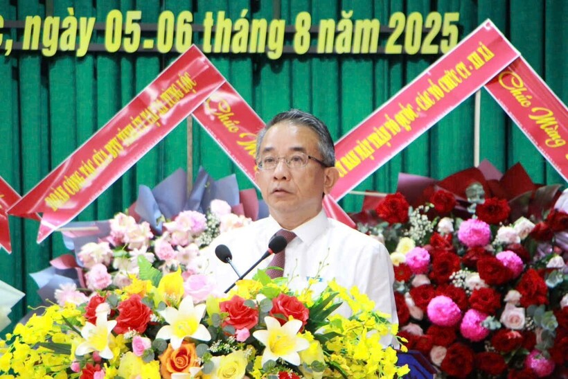 Chủ nhiệm Ủy ban Kiểm tra Tỉnh ủy Hà Văn Trọng phát biểu tại Đại hội